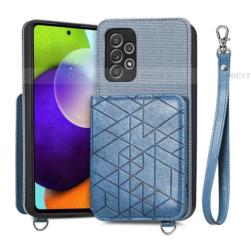 Coque Ultra Fine Silicone Souple Housse Etui avec Aimante Magnetique S08D pour Samsung Galaxy A52 4G Plus