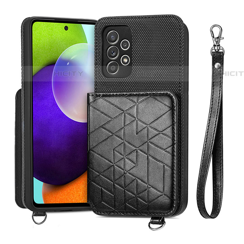 Coque Ultra Fine Silicone Souple Housse Etui avec Aimante Magnetique S08D pour Samsung Galaxy A52 4G Plus