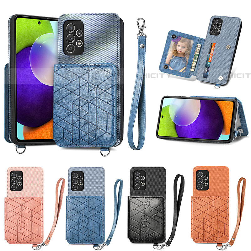 Coque Ultra Fine Silicone Souple Housse Etui avec Aimante Magnetique S08D pour Samsung Galaxy A52 4G Plus