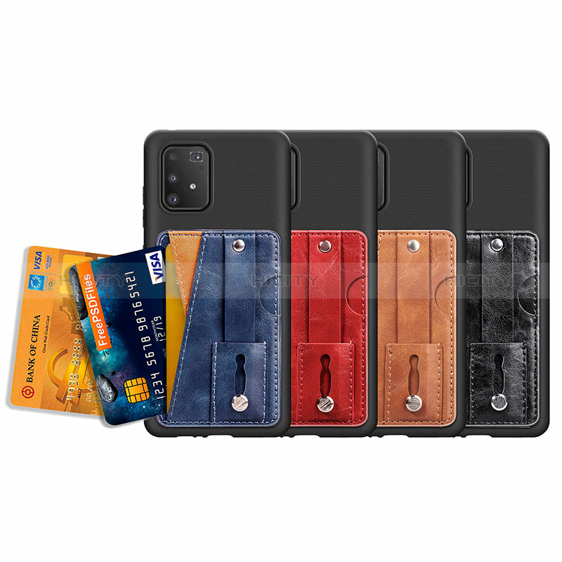 Coque Ultra Fine Silicone Souple Housse Etui avec Aimante Magnetique S08D pour Samsung Galaxy A91 Plus