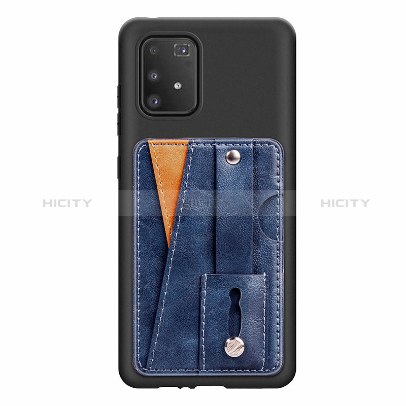 Coque Ultra Fine Silicone Souple Housse Etui avec Aimante Magnetique S08D pour Samsung Galaxy M80S Bleu Plus