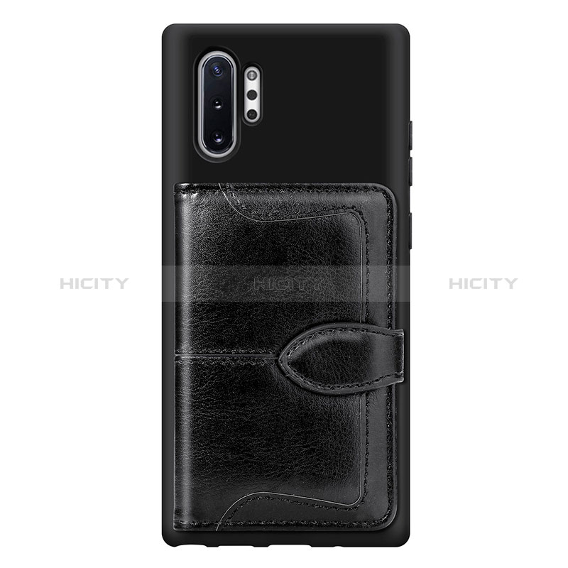 Coque Ultra Fine Silicone Souple Housse Etui avec Aimante Magnetique S08D pour Samsung Galaxy Note 10 Plus 5G Noir Plus