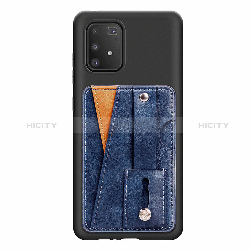 Coque Ultra Fine Silicone Souple Housse Etui avec Aimante Magnetique S08D pour Samsung Galaxy S10 Lite Bleu Plus