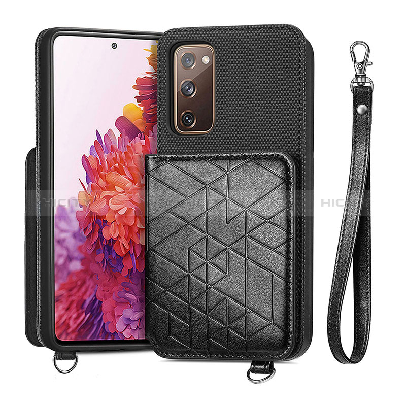 Coque Ultra Fine Silicone Souple Housse Etui avec Aimante Magnetique S08D pour Samsung Galaxy S20 FE 4G Noir Plus