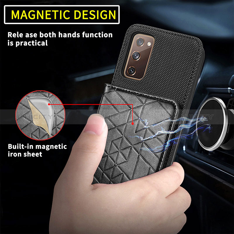 Coque Ultra Fine Silicone Souple Housse Etui avec Aimante Magnetique S08D pour Samsung Galaxy S20 FE 4G Plus