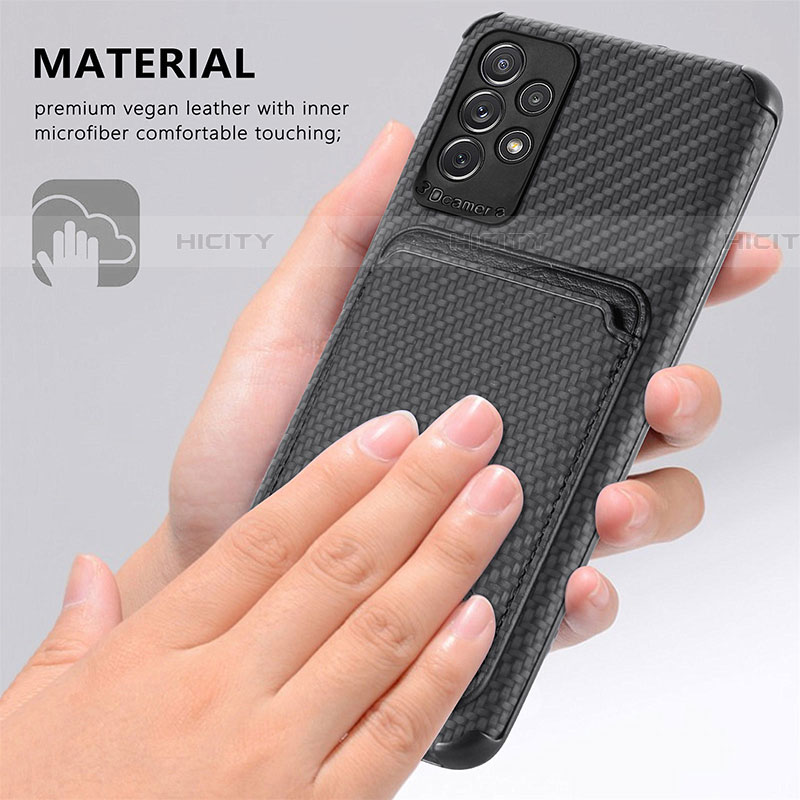 Coque Ultra Fine Silicone Souple Housse Etui avec Aimante Magnetique S09D pour Samsung Galaxy A52 4G Plus