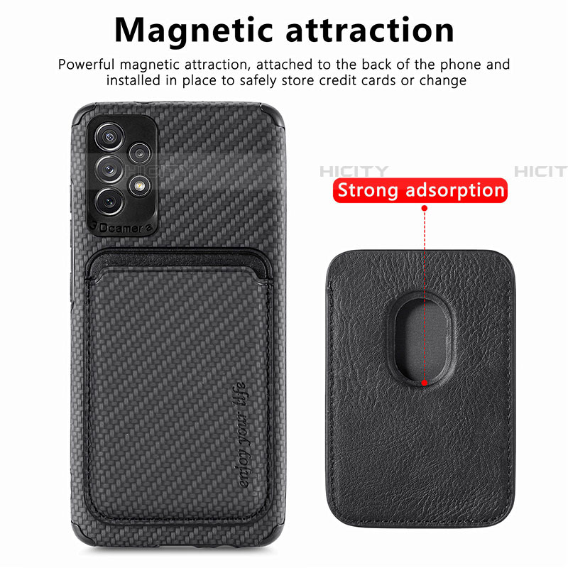 Coque Ultra Fine Silicone Souple Housse Etui avec Aimante Magnetique S09D pour Samsung Galaxy A52 4G Plus