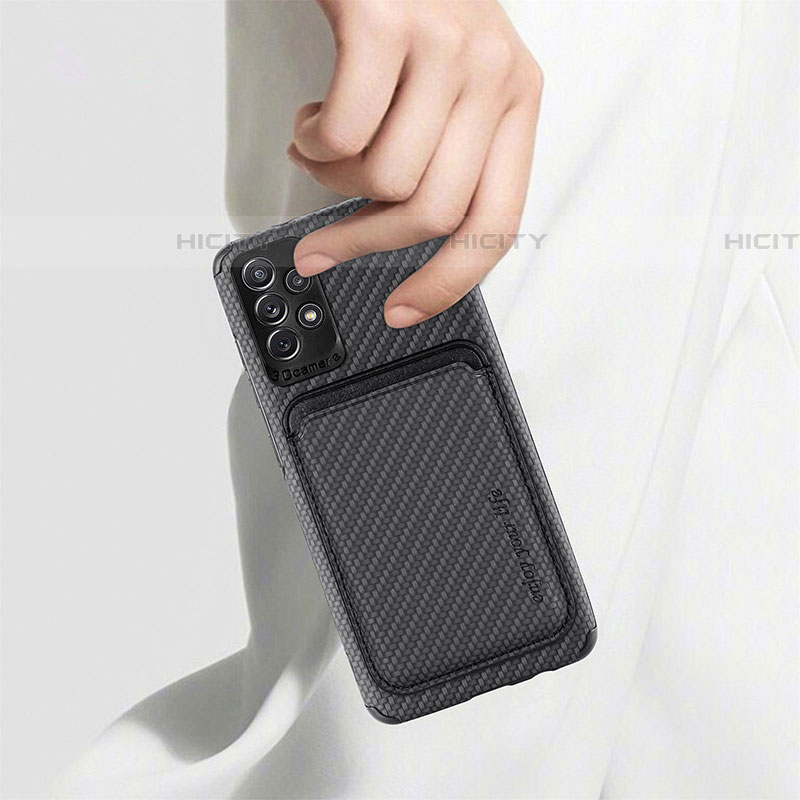Coque Ultra Fine Silicone Souple Housse Etui avec Aimante Magnetique S09D pour Samsung Galaxy A52 5G Plus