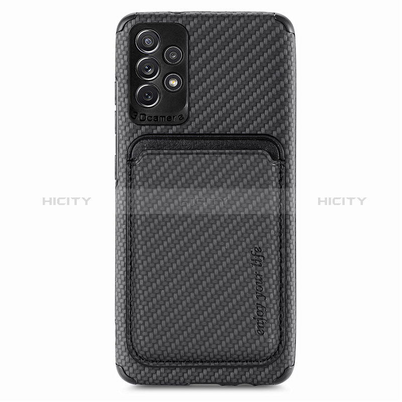 Coque Ultra Fine Silicone Souple Housse Etui avec Aimante Magnetique S09D pour Samsung Galaxy A52s 5G Noir Plus