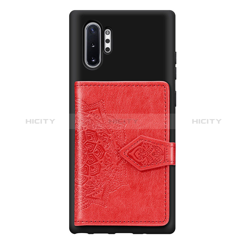 Coque Ultra Fine Silicone Souple Housse Etui avec Aimante Magnetique S09D pour Samsung Galaxy Note 10 Plus 5G Rouge Plus