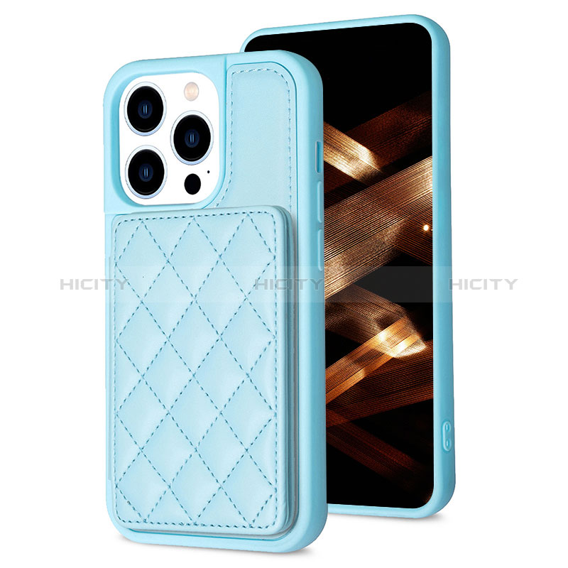 Coque Ultra Fine Silicone Souple Housse Etui avec Aimante Magnetique S10D pour Apple iPhone 13 Pro Max Bleu Ciel Plus