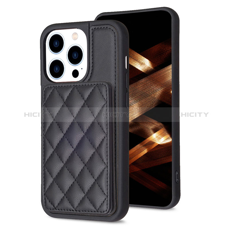 Coque Ultra Fine Silicone Souple Housse Etui avec Aimante Magnetique S10D pour Apple iPhone 13 Pro Noir Plus