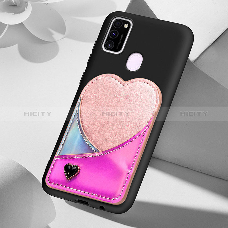 Coque Ultra Fine Silicone Souple Housse Etui avec Aimante Magnetique S10D pour Samsung Galaxy M21 Plus