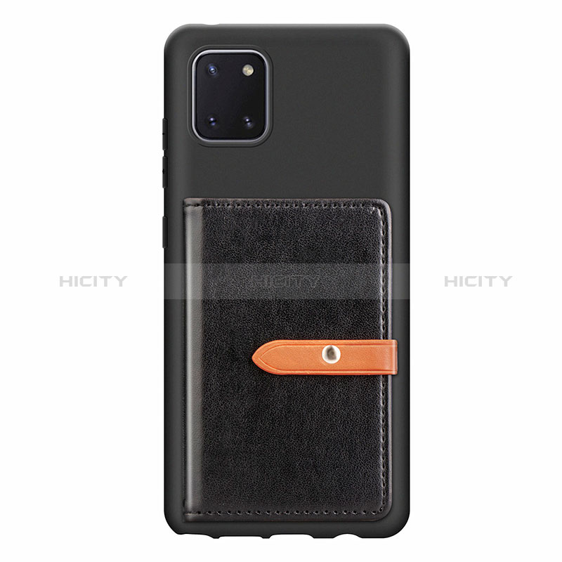 Coque Ultra Fine Silicone Souple Housse Etui avec Aimante Magnetique S10D pour Samsung Galaxy M60s Noir Plus