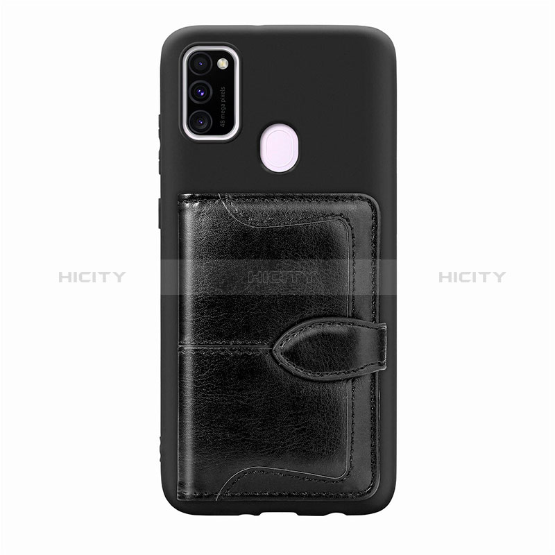 Coque Ultra Fine Silicone Souple Housse Etui avec Aimante Magnetique S12D pour Samsung Galaxy M30s Noir Plus