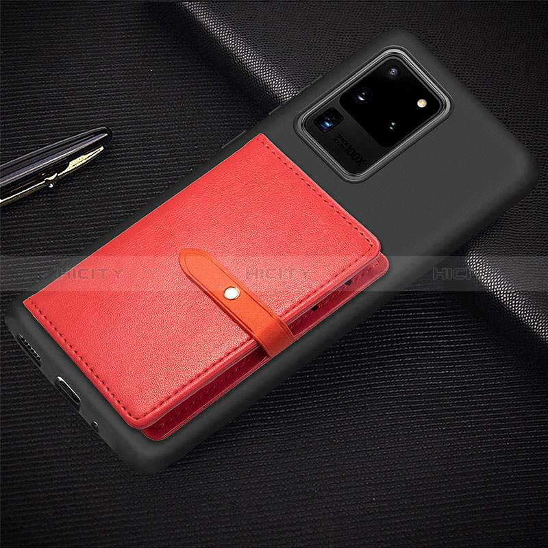 Coque Ultra Fine Silicone Souple Housse Etui avec Aimante Magnetique S12D pour Samsung Galaxy S20 Ultra 5G Plus