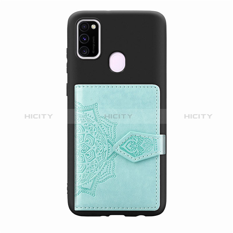 Coque Ultra Fine Silicone Souple Housse Etui avec Aimante Magnetique S13D pour Samsung Galaxy M30s Vert Plus