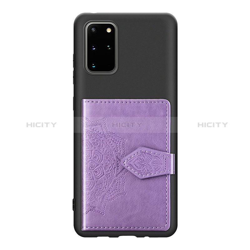 Coque Ultra Fine Silicone Souple Housse Etui avec Aimante Magnetique S13D pour Samsung Galaxy S20 Plus 5G Violet Plus