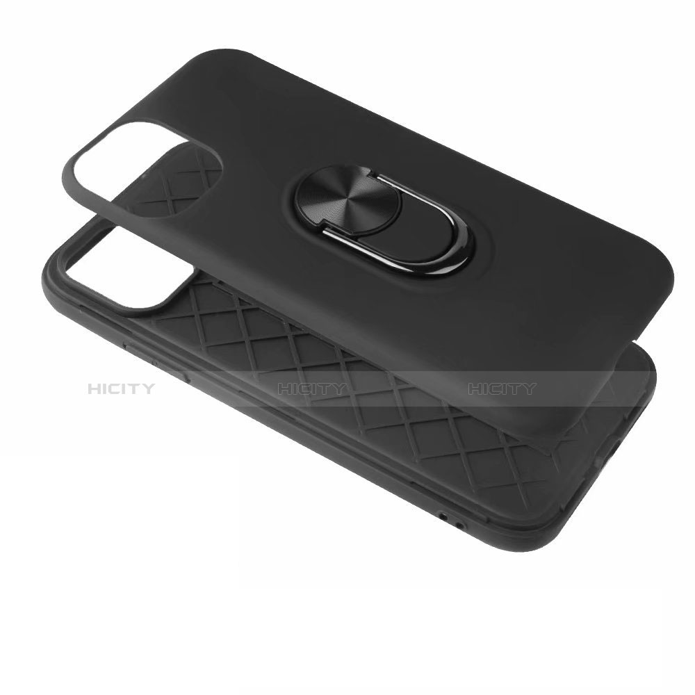 Coque Ultra Fine Silicone Souple Housse Etui avec Support Bague Anneau Aimante Magnetique A01 pour Apple iPhone 11 Plus