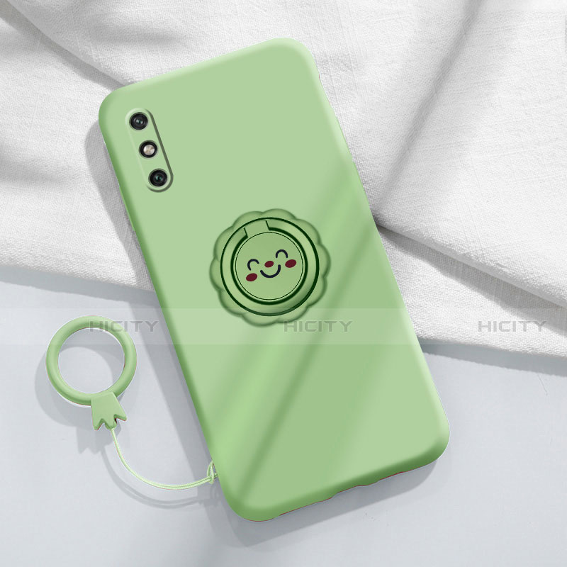 Coque Ultra Fine Silicone Souple Housse Etui avec Support Bague Anneau Aimante Magnetique A01 pour Huawei Enjoy 10e Plus