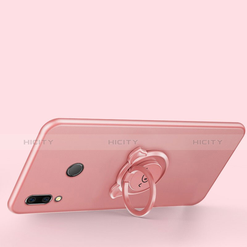 Coque Ultra Fine Silicone Souple Housse Etui avec Support Bague Anneau Aimante Magnetique A01 pour Huawei Honor 10 Lite Plus