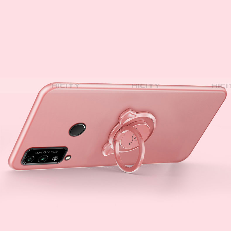 Coque Ultra Fine Silicone Souple Housse Etui avec Support Bague Anneau Aimante Magnetique A01 pour Huawei Honor Play4T Plus