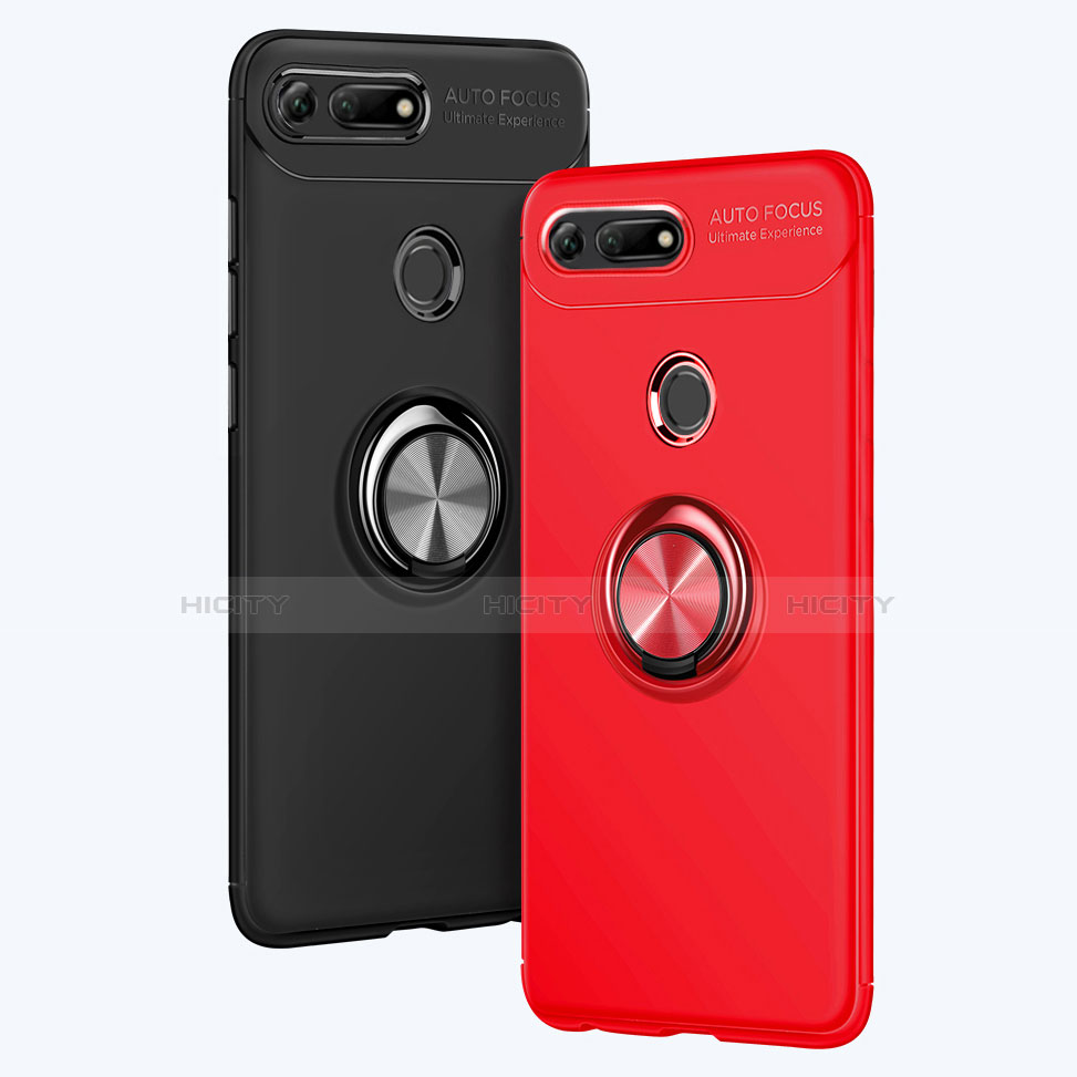 Coque Ultra Fine Silicone Souple Housse Etui avec Support Bague Anneau Aimante Magnetique A01 pour Huawei Honor V20 Plus