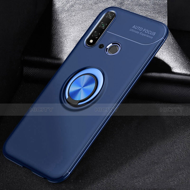 Coque Ultra Fine Silicone Souple Housse Etui avec Support Bague Anneau Aimante Magnetique A01 pour Huawei Nova 5i Plus