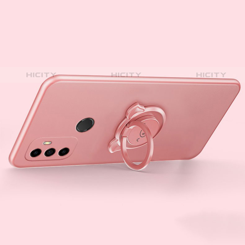 Coque Ultra Fine Silicone Souple Housse Etui avec Support Bague Anneau Aimante Magnetique A01 pour Oppo A11s Plus