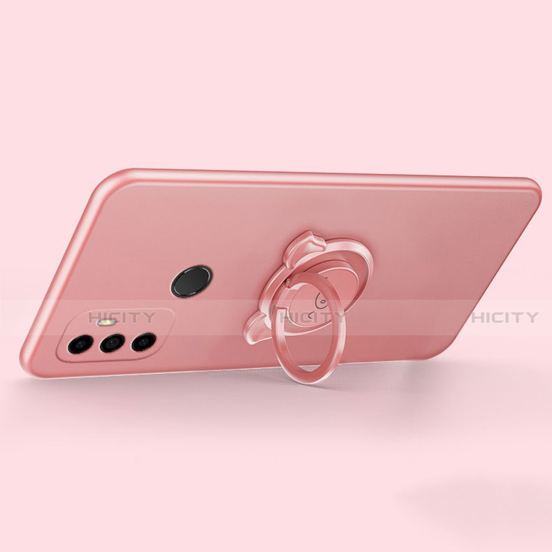 Coque Ultra Fine Silicone Souple Housse Etui avec Support Bague Anneau Aimante Magnetique A01 pour Oppo A32 Plus