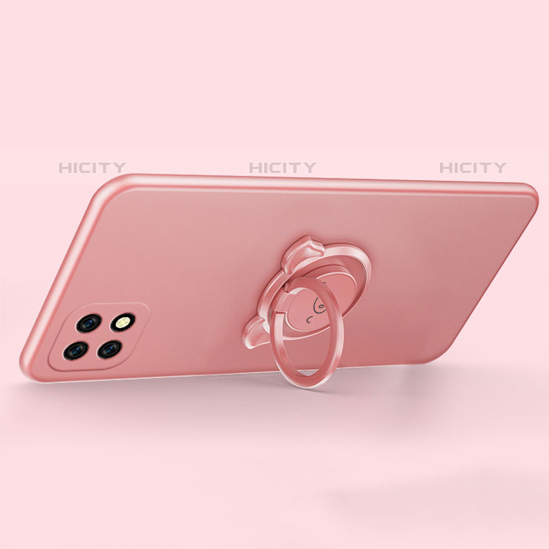 Coque Ultra Fine Silicone Souple Housse Etui avec Support Bague Anneau Aimante Magnetique A01 pour Oppo A53 5G Plus