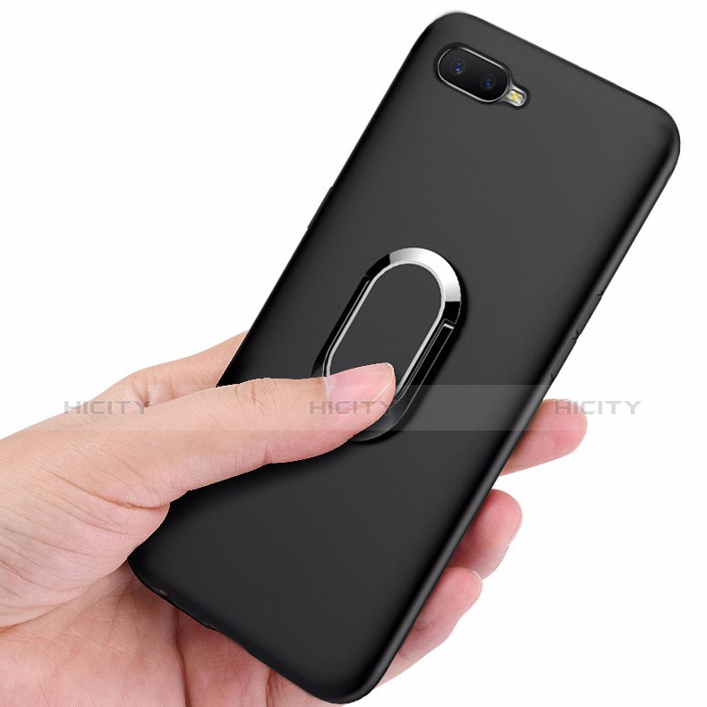 Coque Ultra Fine Silicone Souple Housse Etui avec Support Bague Anneau Aimante Magnetique A01 pour Oppo K1 Plus