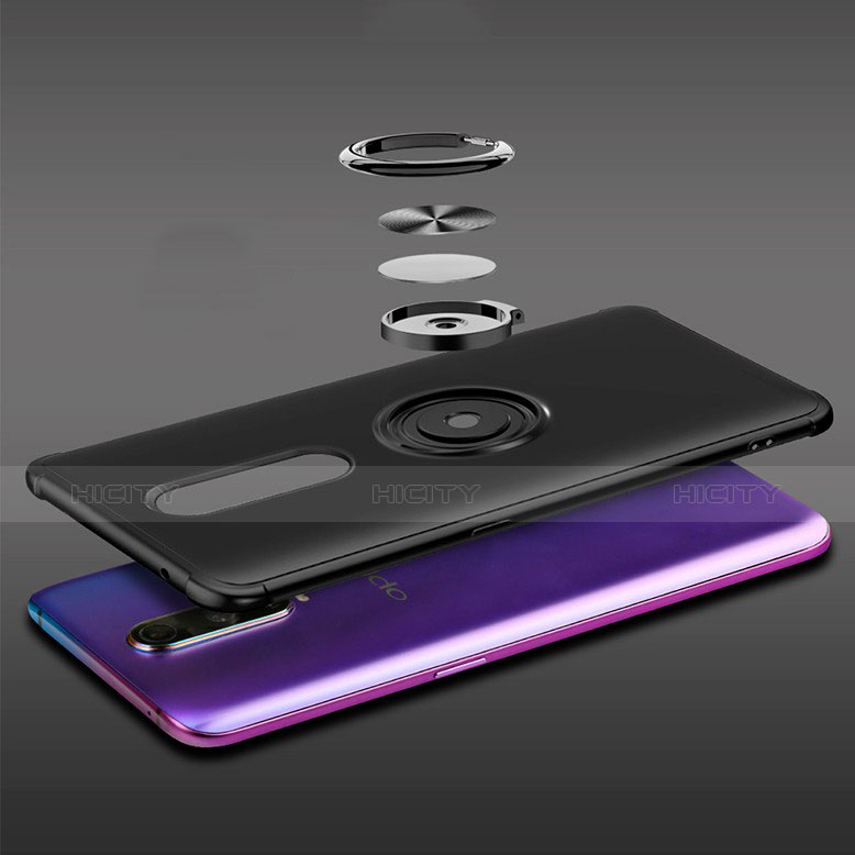 Coque Ultra Fine Silicone Souple Housse Etui avec Support Bague Anneau Aimante Magnetique A01 pour Oppo R17 Pro Plus