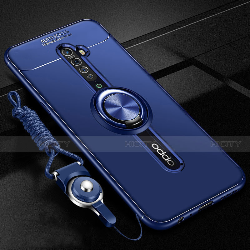 Coque Ultra Fine Silicone Souple Housse Etui avec Support Bague Anneau Aimante Magnetique A01 pour Oppo Reno2 Plus