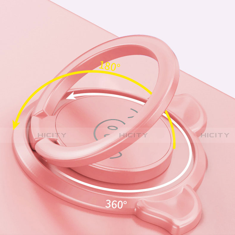 Coque Ultra Fine Silicone Souple Housse Etui avec Support Bague Anneau Aimante Magnetique A01 pour Realme X7 Pro 5G Plus