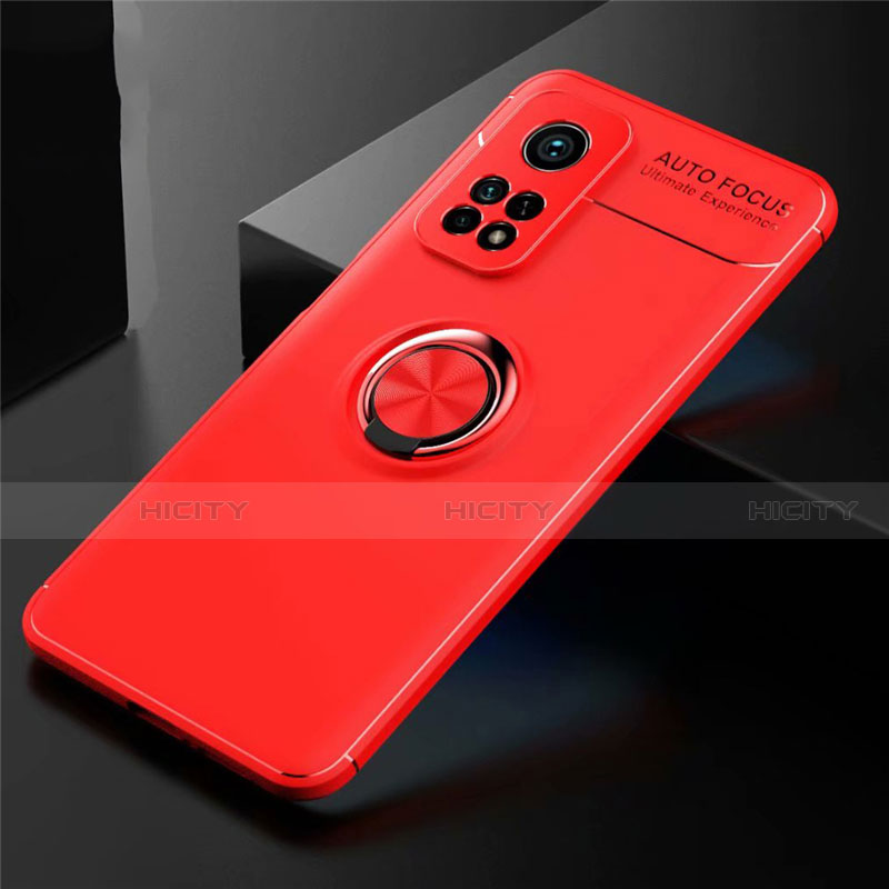 Coque Ultra Fine Silicone Souple Housse Etui avec Support Bague Anneau Aimante Magnetique A01 pour Xiaomi Mi 10T 5G Plus