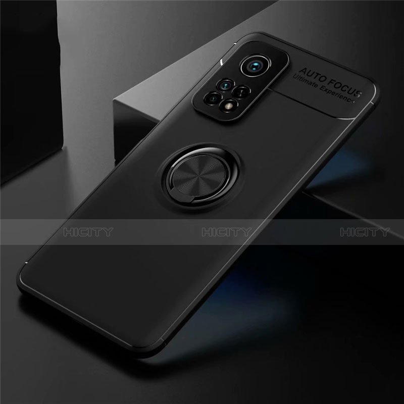 Coque Ultra Fine Silicone Souple Housse Etui avec Support Bague Anneau Aimante Magnetique A01 pour Xiaomi Mi 10T 5G Plus