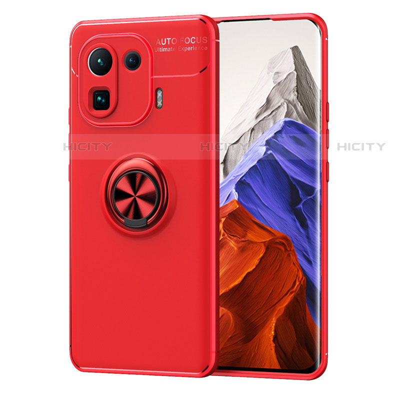 Coque Ultra Fine Silicone Souple Housse Etui avec Support Bague Anneau Aimante Magnetique A01 pour Xiaomi Mi 11 Pro 5G Plus