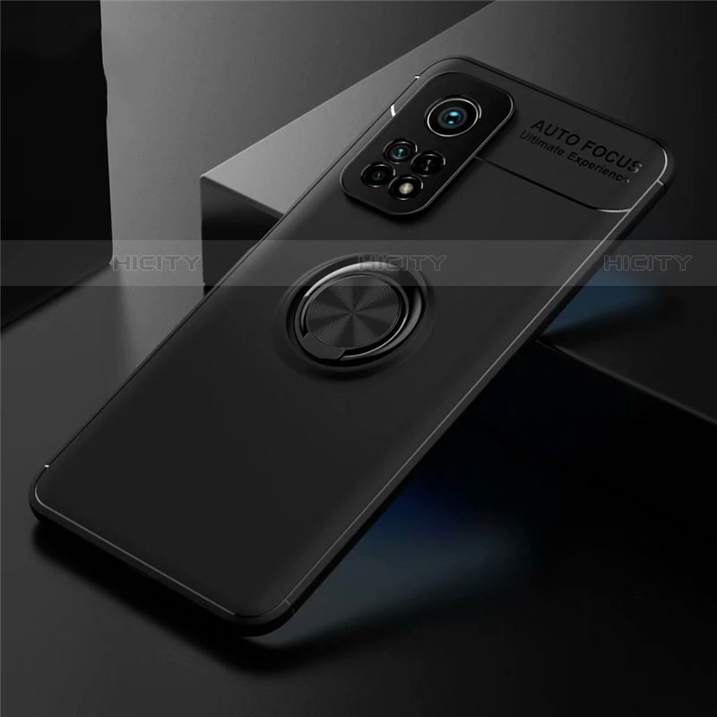 Coque Ultra Fine Silicone Souple Housse Etui avec Support Bague Anneau Aimante Magnetique A01 pour Xiaomi Redmi K30S 5G Noir Plus