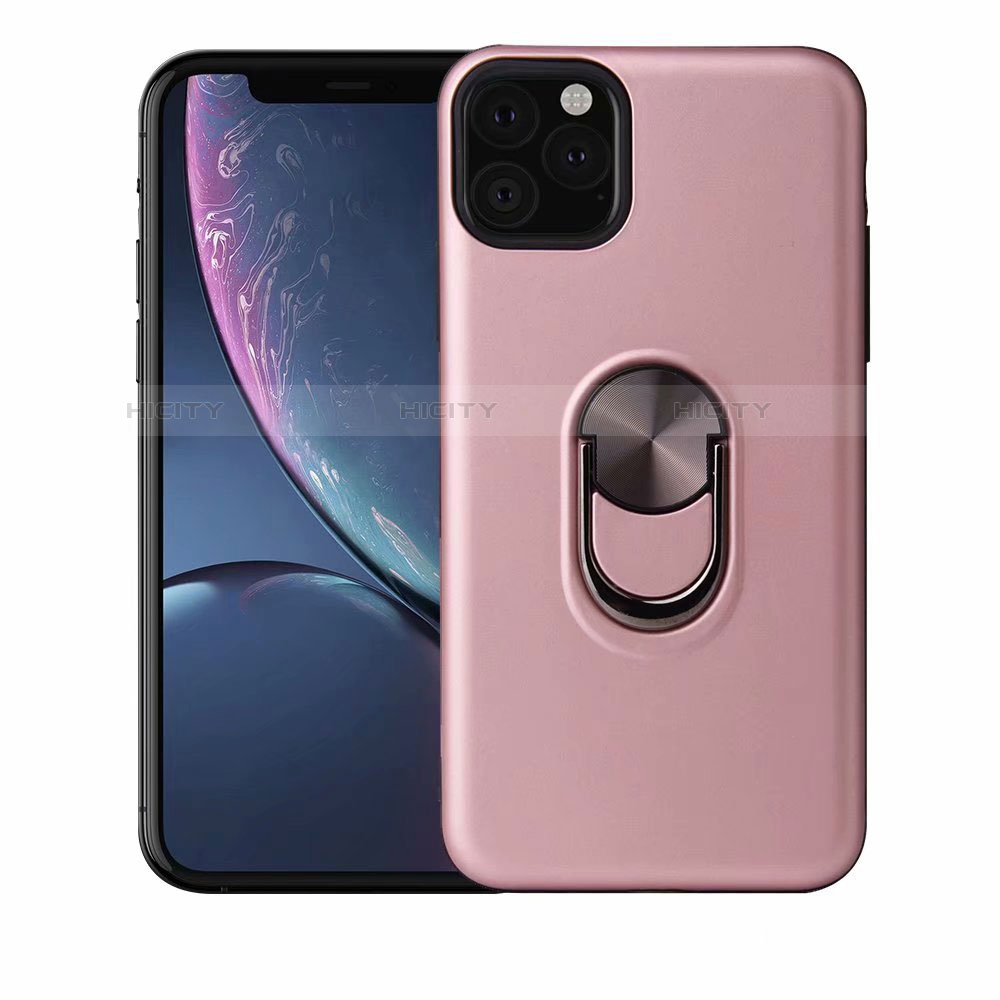 Coque Ultra Fine Silicone Souple Housse Etui avec Support Bague Anneau Aimante Magnetique A02 pour Apple iPhone 11 Pro Plus