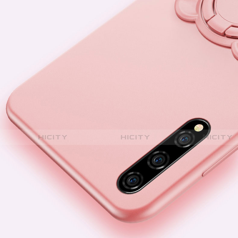 Coque Ultra Fine Silicone Souple Housse Etui avec Support Bague Anneau Aimante Magnetique A02 pour Huawei Enjoy 10S Plus