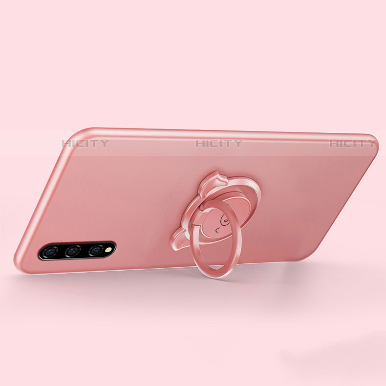 Coque Ultra Fine Silicone Souple Housse Etui avec Support Bague Anneau Aimante Magnetique A02 pour Huawei P smart S Plus