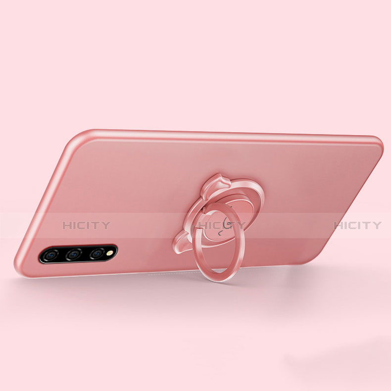 Coque Ultra Fine Silicone Souple Housse Etui avec Support Bague Anneau Aimante Magnetique A02 pour Huawei Y8p Plus