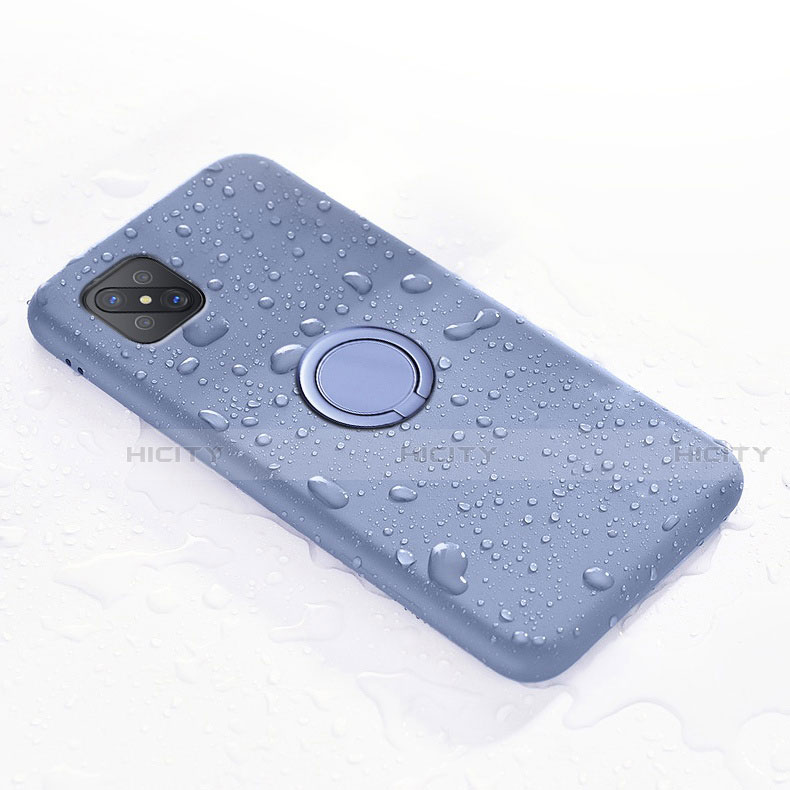 Coque Ultra Fine Silicone Souple Housse Etui avec Support Bague Anneau Aimante Magnetique A02 pour Oppo Reno4 Z 5G Plus