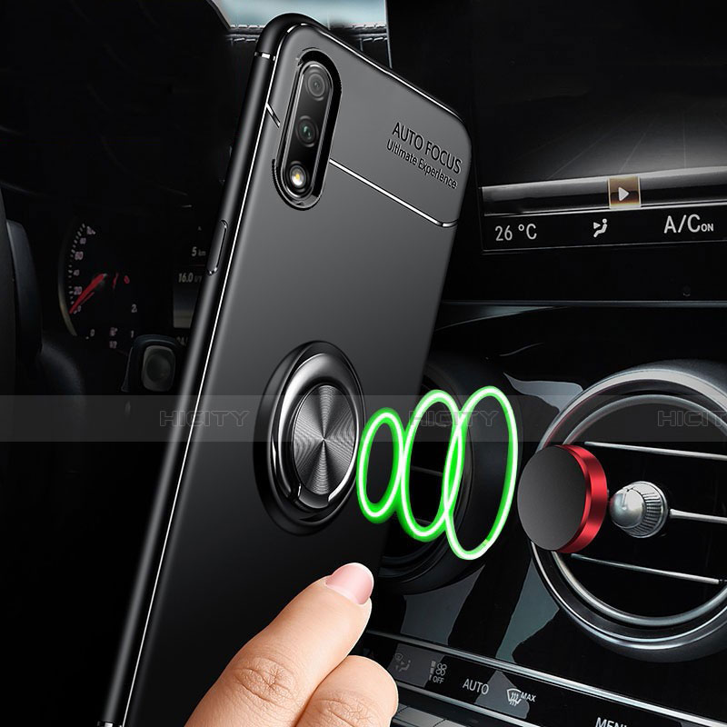 Coque Ultra Fine Silicone Souple Housse Etui avec Support Bague Anneau Aimante Magnetique A03 pour Huawei P Smart Z (2019) Plus