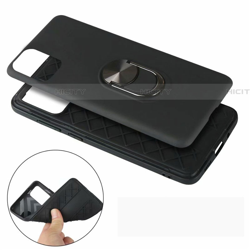 Coque Ultra Fine Silicone Souple Housse Etui avec Support Bague Anneau Aimante Magnetique A03 pour Samsung Galaxy A71 5G Plus