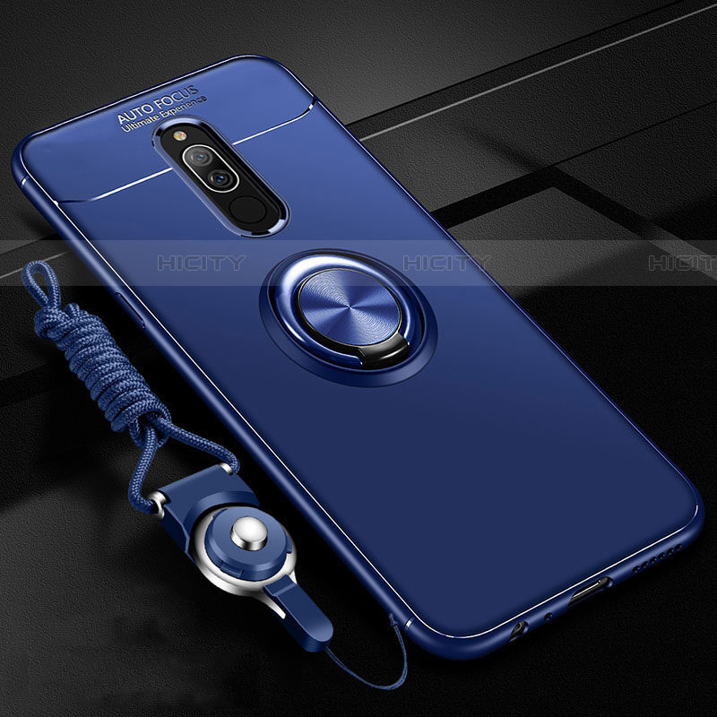 Coque Ultra Fine Silicone Souple Housse Etui avec Support Bague Anneau Aimante Magnetique A03 pour Xiaomi Redmi 8 Plus