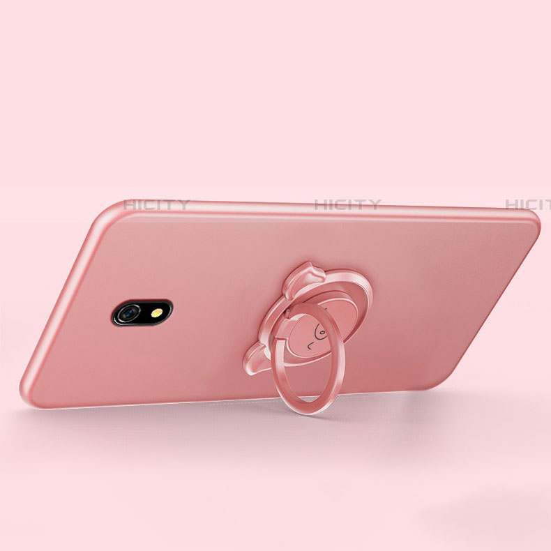 Coque Ultra Fine Silicone Souple Housse Etui avec Support Bague Anneau Aimante Magnetique A03 pour Xiaomi Redmi 8A Plus