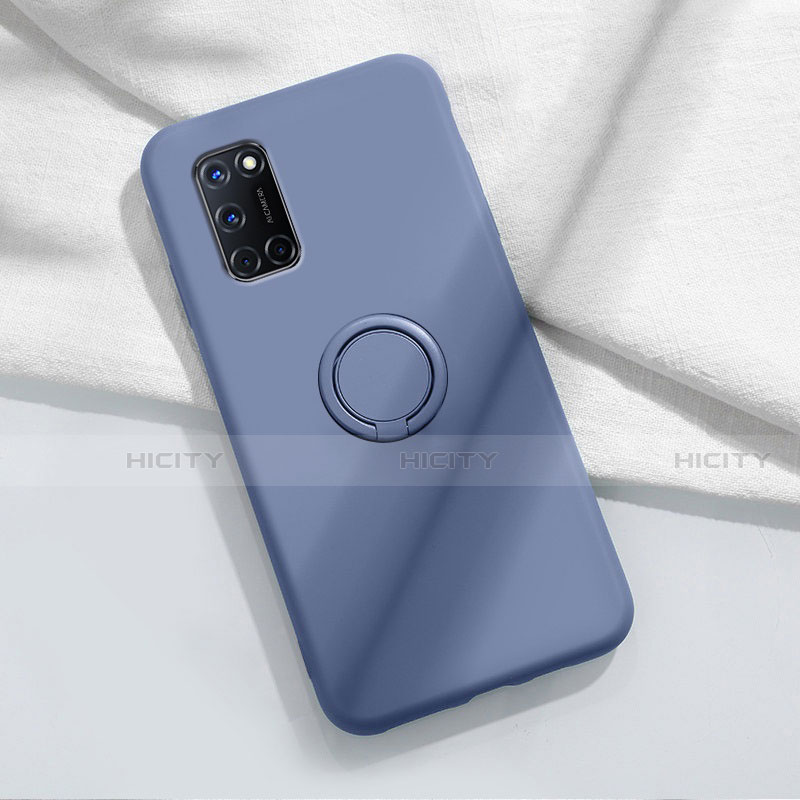 Coque Ultra Fine Silicone Souple Housse Etui avec Support Bague Anneau Aimante Magnetique A04 pour Oppo A72 Plus