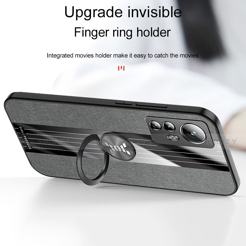 Coque Ultra Fine Silicone Souple Housse Etui avec Support Bague Anneau Aimante Magnetique A07 pour Xiaomi Mi 12 5G Plus